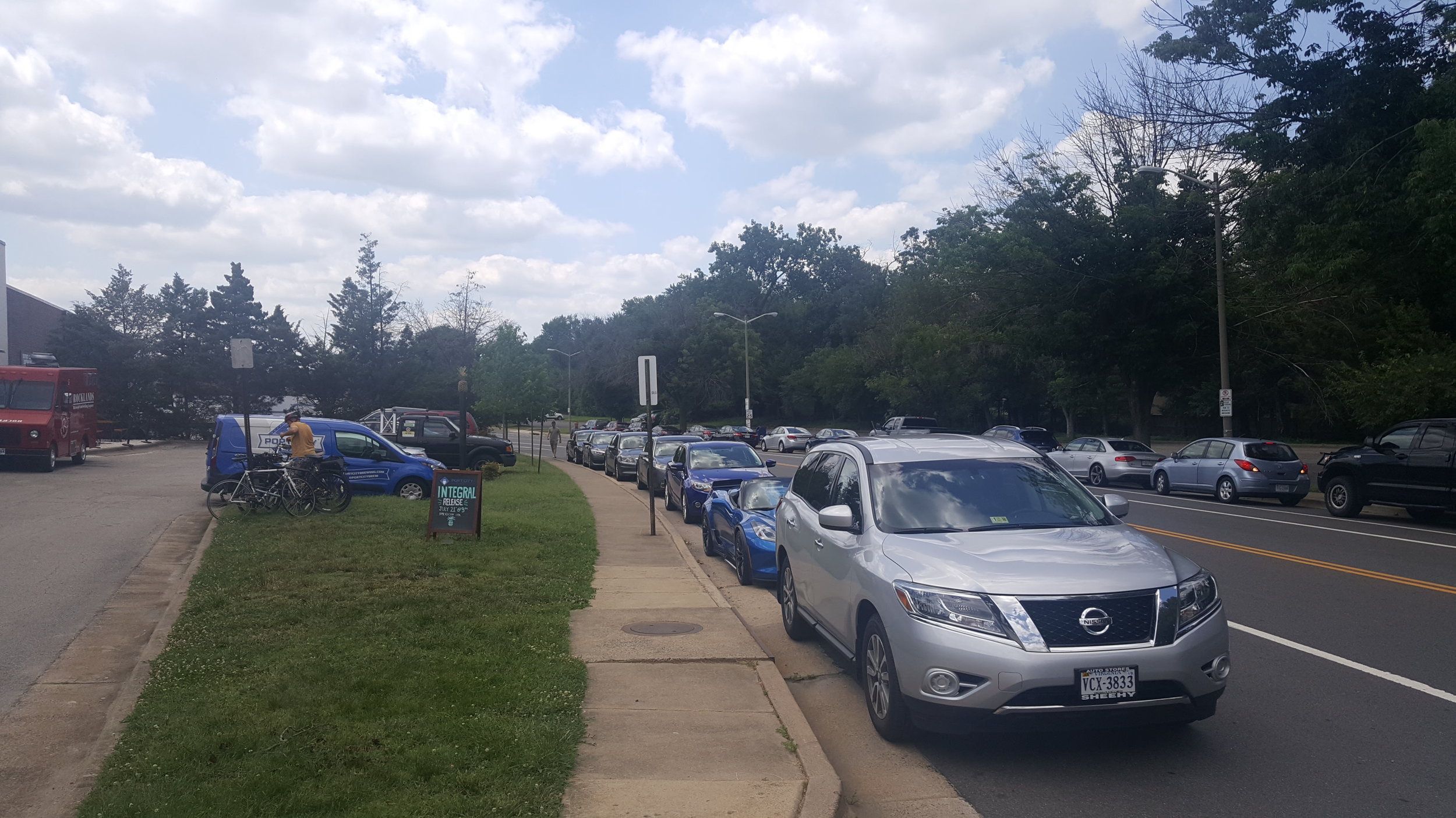 So many people and tons of cars!