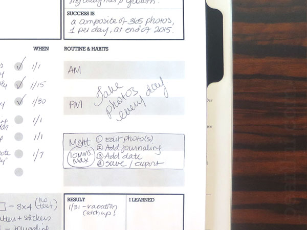 Designed by Pearl Lui: Free Download Goal Setting Worksheet for Action Planning and Successful Habit Building with Flexible Routine & Habits Section
