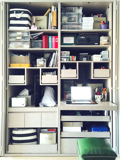 Designing a Small Space Custom Craft Closet