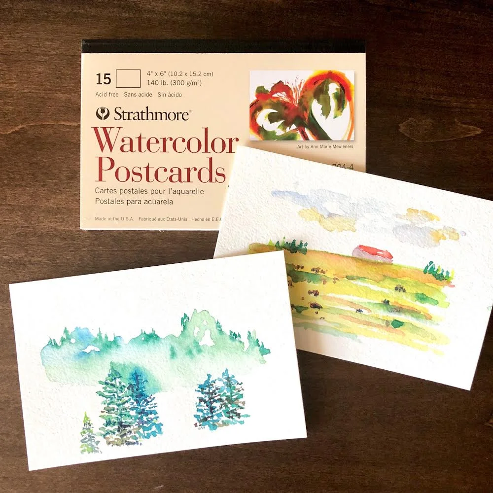 These handy postcards from Strathmore are perfect for on-the-go painting. And when done, they can be sent home with a stamp from location for a personalized souvenir!