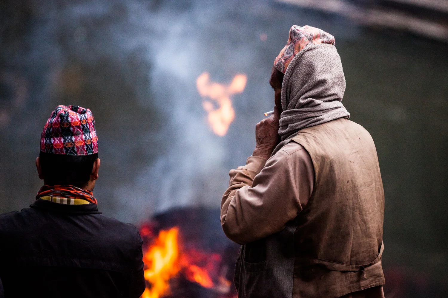 Contemplating the cremation of a loved one in Pashupatinah Temple in Kathmandu.