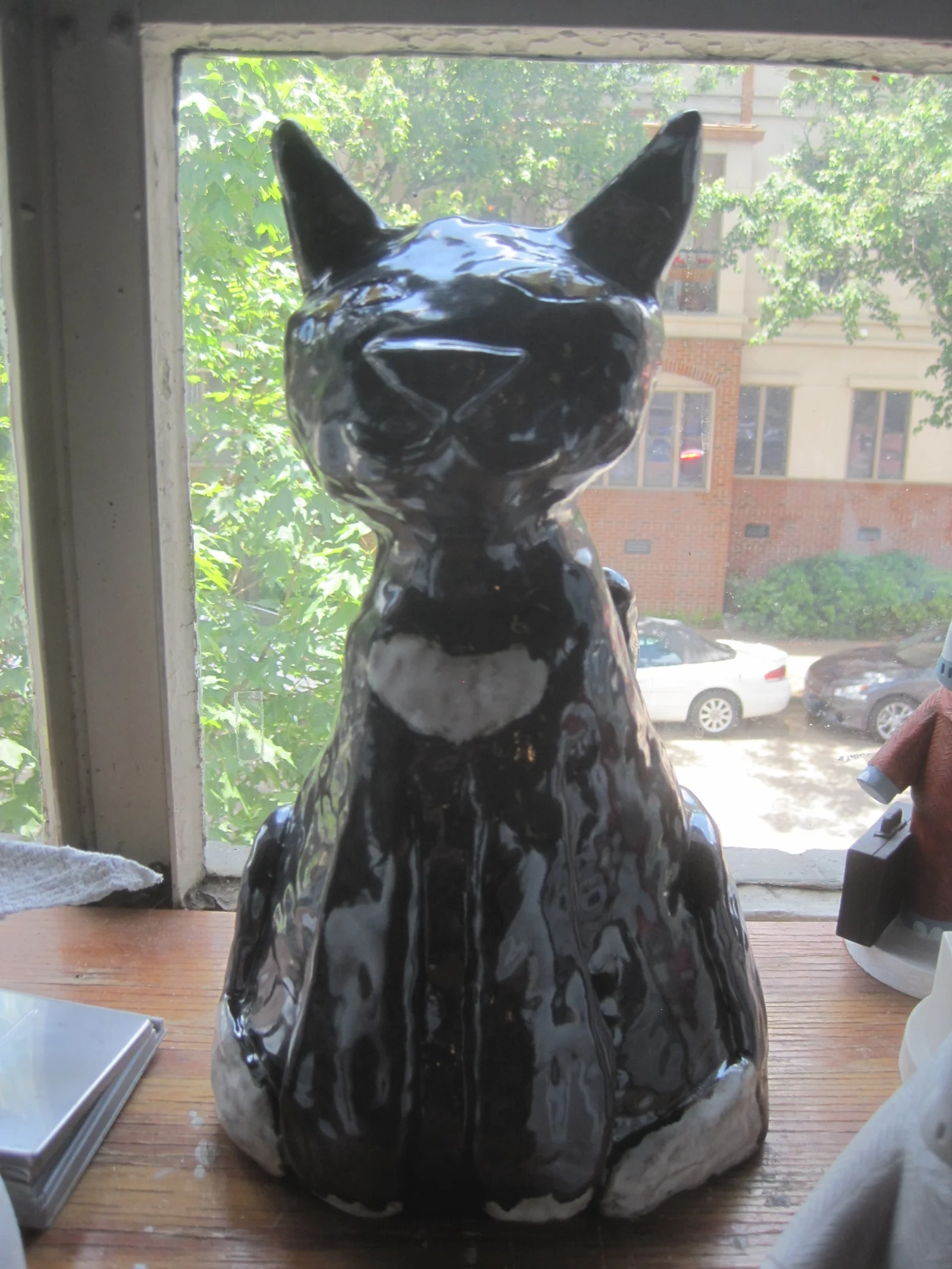  This cat, Louie, is my most recent piece. He is a commissioned sculpture made for the outdoors. He is meant as a memorial piece to a couple who lost their beloved pet.