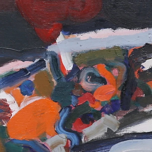 LARS BERTLE. %22%22Fjällvärld I%22 (In the Mountains), oil on canvas dated 1968 on verso 44 x 39cm.jpeg
