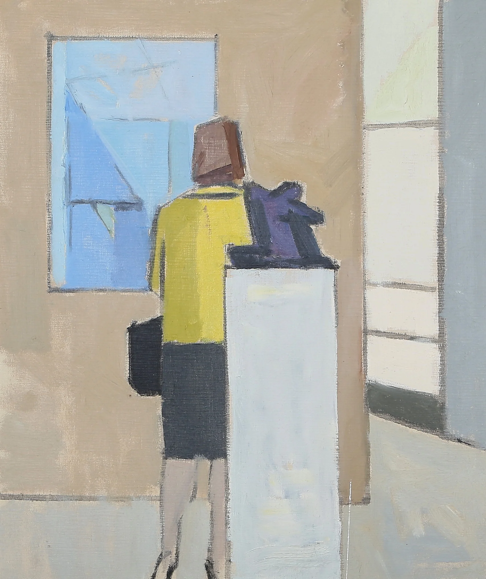 ARVID KARLSSON (Swedish 1918-) . Salon de mai Paris, oil on canvas, signed and dated 45x56cm526tMpu.jpg