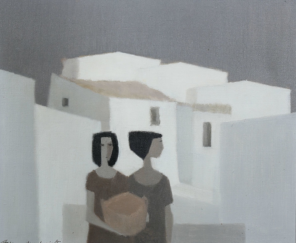 'Mediterranean Women' by Fabian Lundqvist oil on canvas 37 x 44.5cm inquire here