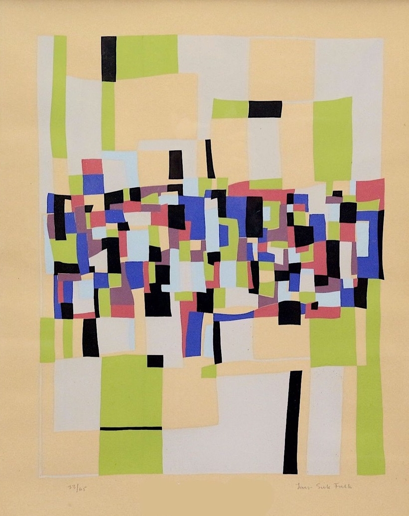 By Lars-Erik Falk (Swedish 1922-) lithograph signed and numberd 33/65 circa 1950s 55 X 44 cm AU $XXX inquire here