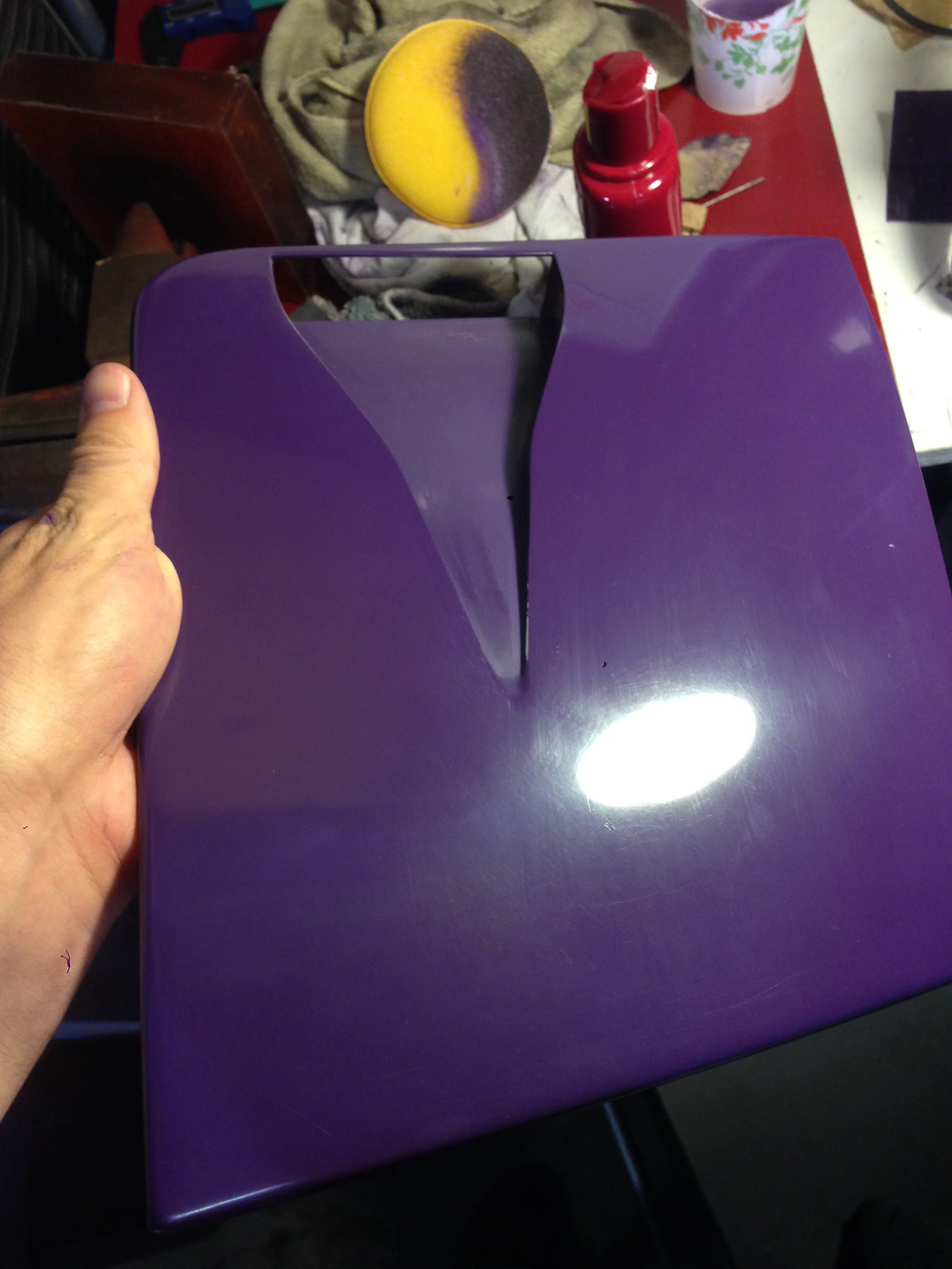  The first look after rubbing compound. Shiny! 