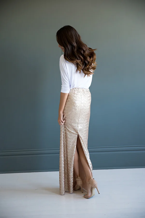 Sequin Maxi Skirt — Bree Lena