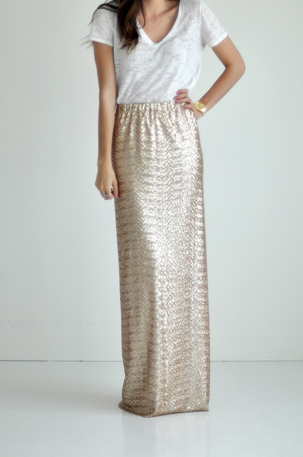 sparkly maxi skirt