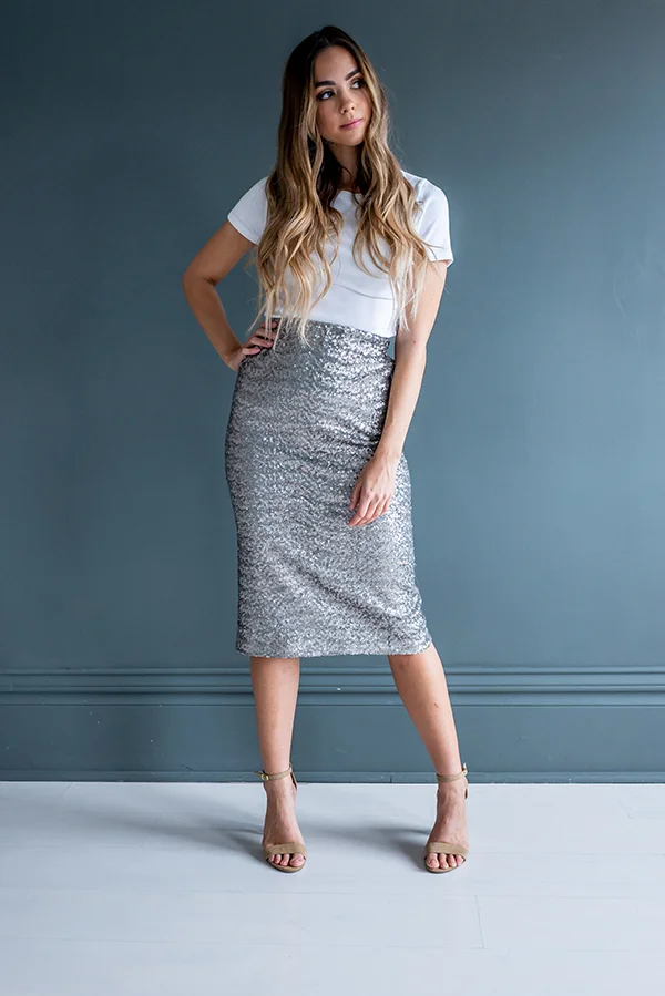 pencil skirt bridesmaid dress TH&TH Camilla Bridesmaid Dress In Blush Pink Satin – TH and TH main image 1