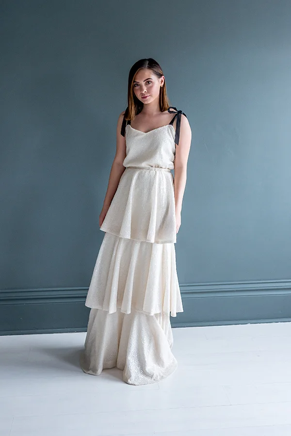 Three Layer Ruffle Sequin Skirt — Bree Lena