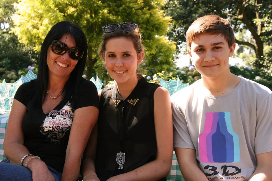 Trish Knott, Megan Knott and Damon Whitehead