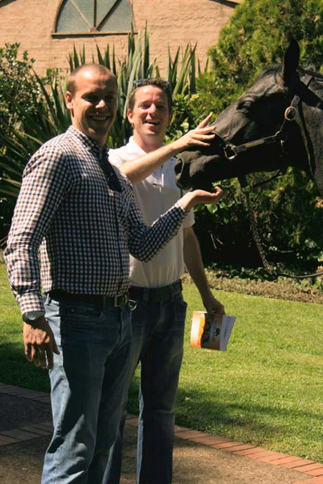 James Everett and Wesley Bowman meet Aquinata