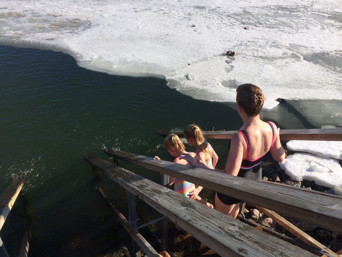 THERE IS A HOLE IN THE ICE AND WE ARE GOING IN THE HOLE IN THE ICE!