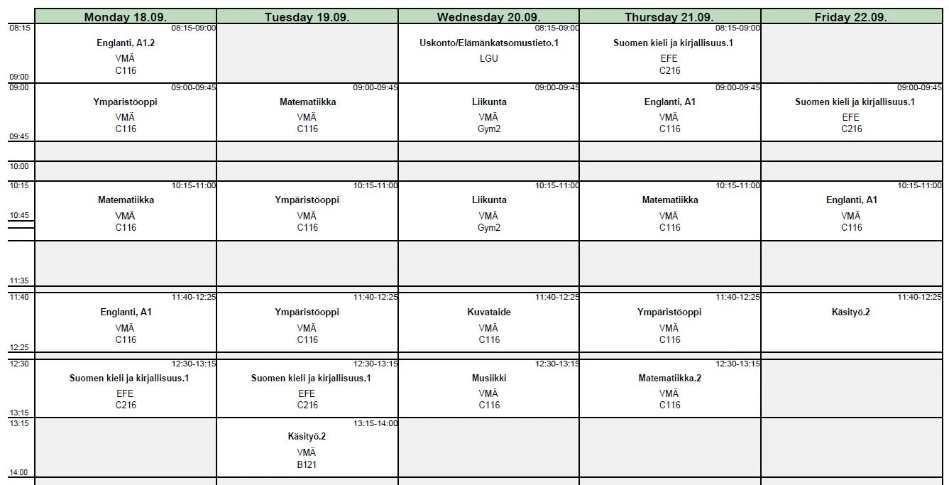 What Finns find strange about American school schedules