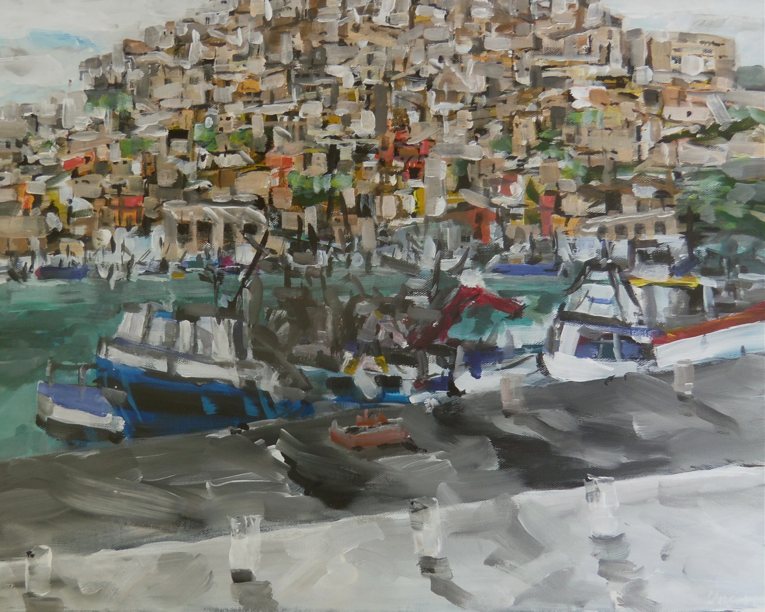 Sciacca Fischerhafen  Acryl/Leinwand 40x50 cm