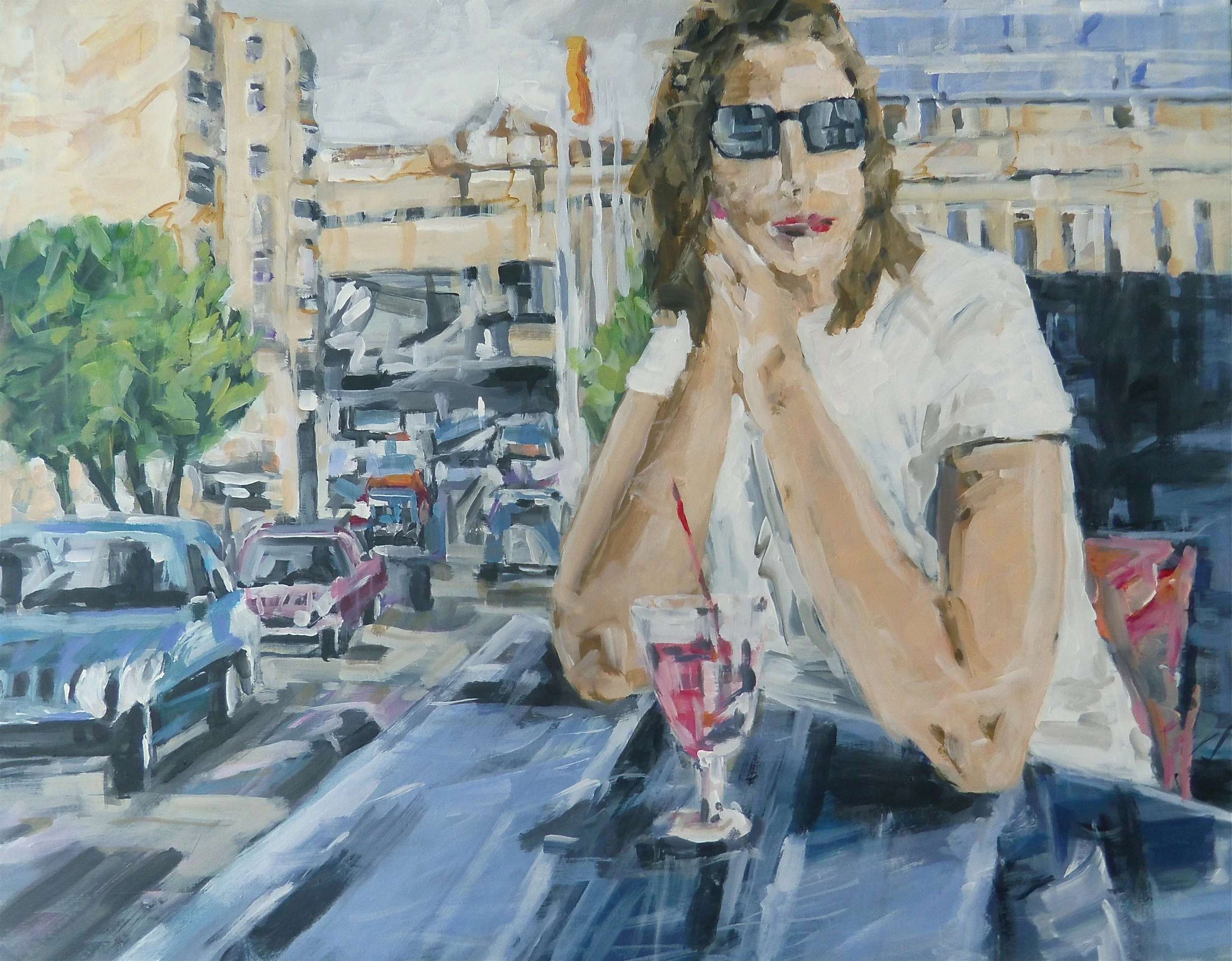 In der Stadt  Acryl/Leinwand 80x100 cm