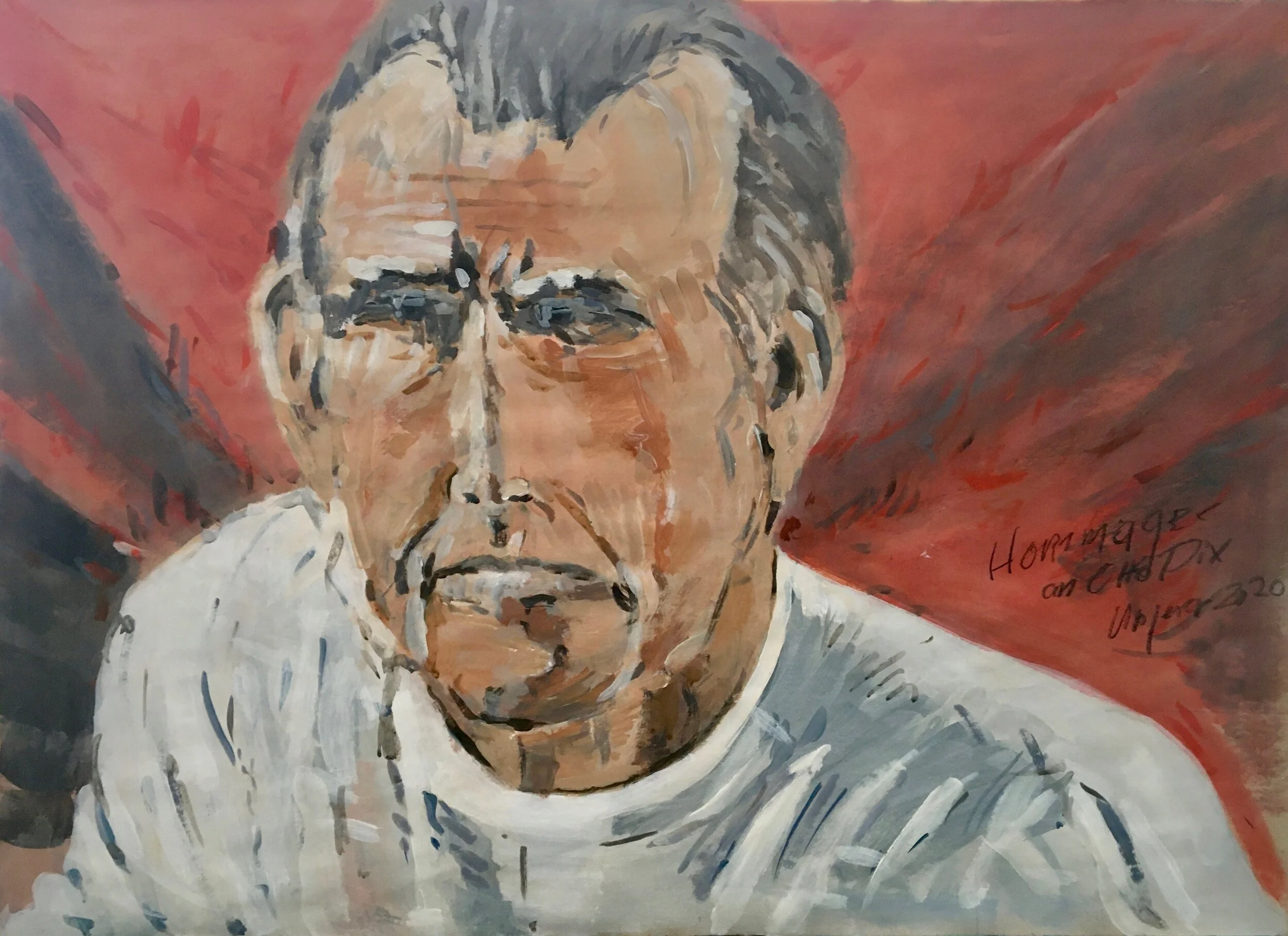 Hommage an Otto Dix Mischtechnik/Papier 50x70 cm