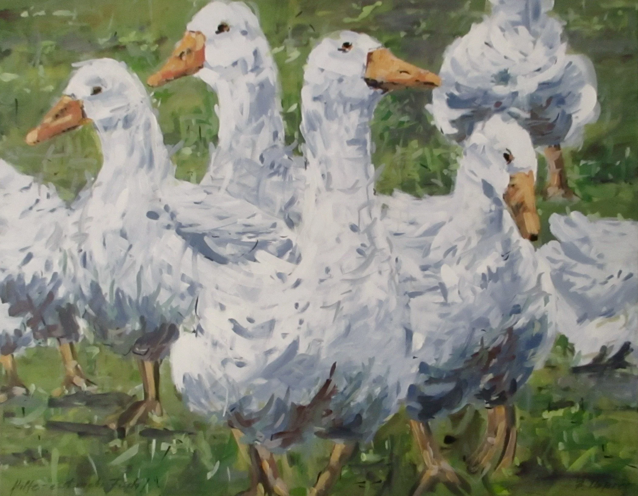 Hilfe, esst mehr Fisch                     Acryl/Leinwand 80x100cm