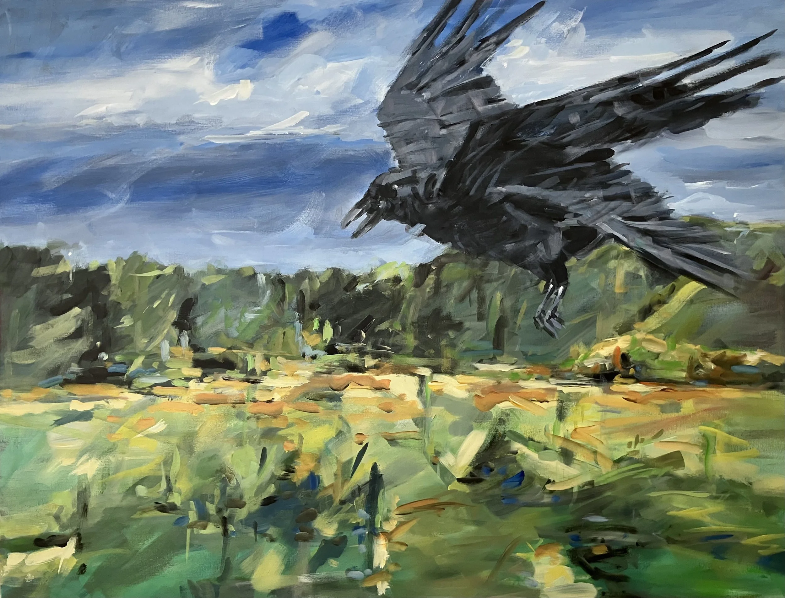 Im Landeanflug  Acryl/Leinwand 100x130cm