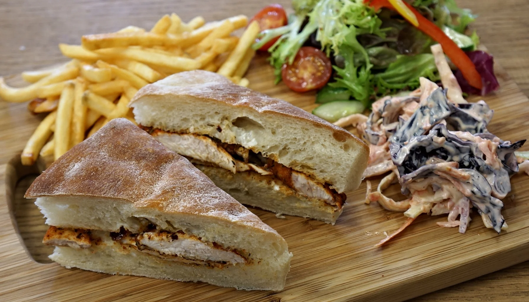 Cajun Chicken in ciabatta bread