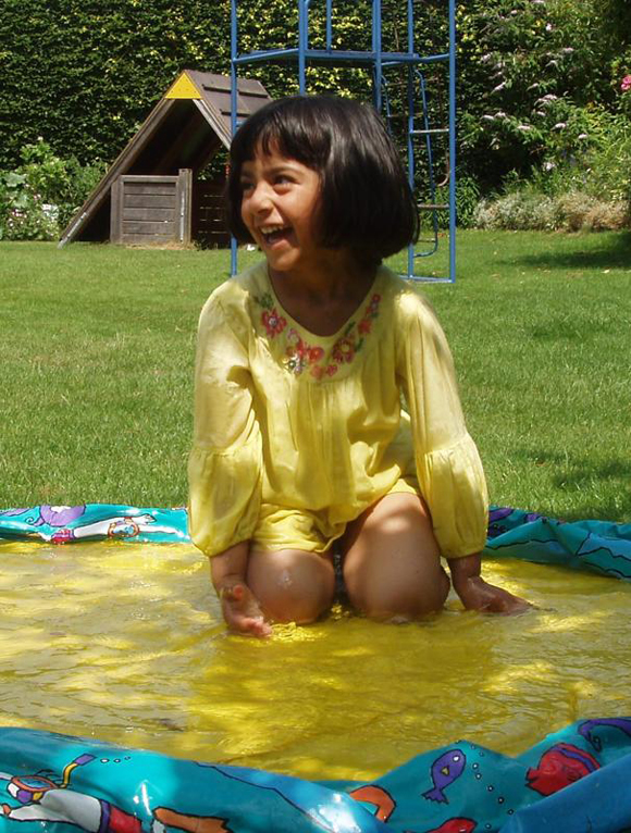  In Summer we often encourage water play in the garden 