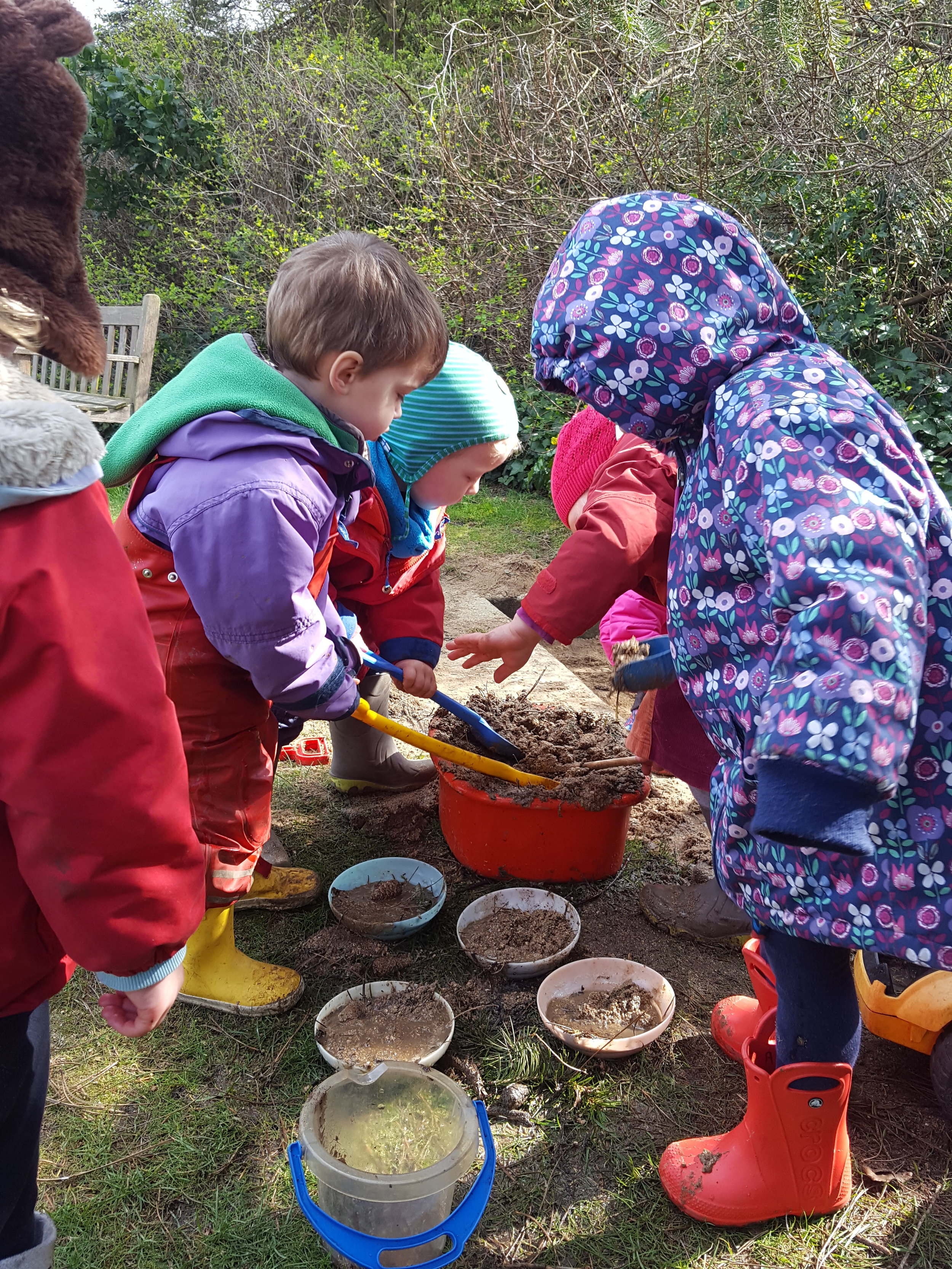  A joyful mud pie play session was enjoyed immensely! 