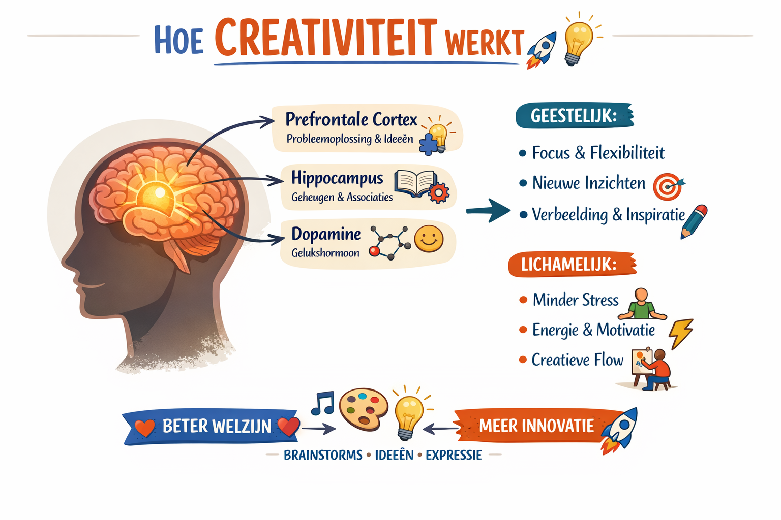 Creatief bezig zijn reduceert stresslevels