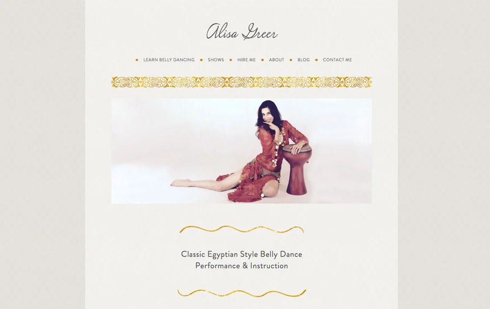 Alisa Greer, Belly Dancer