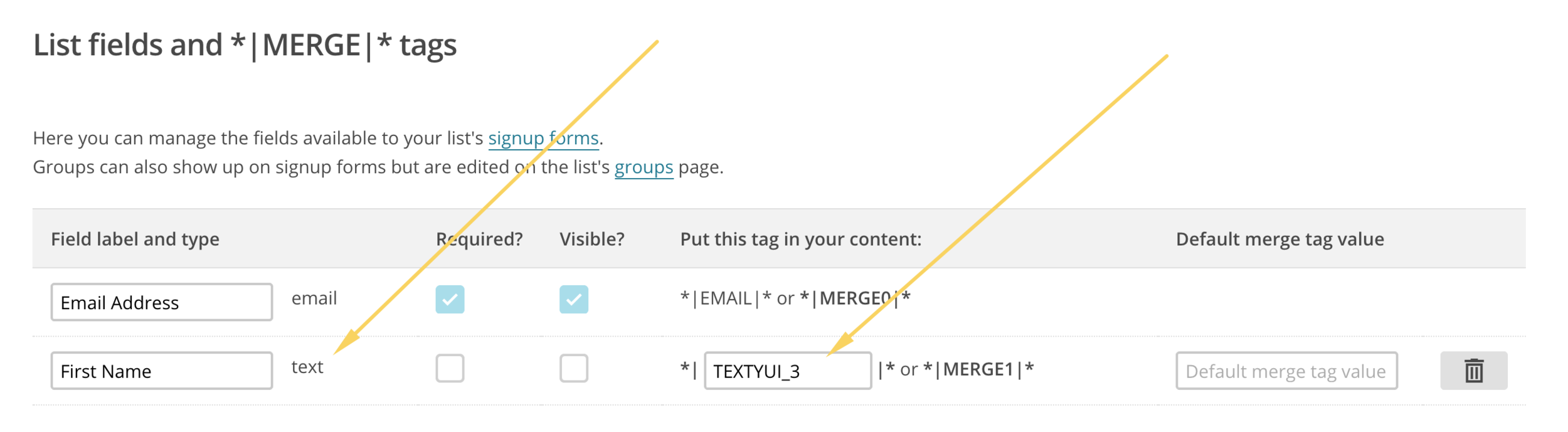 Mailchimp Merge Tags | Kerstin Martin Squarespace Studio