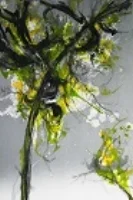 Clare Grossman 'Leaning Pine, Summer Breeze in Silver & Yellow No8' unique drypoint & monotype etching 35x73cm - Small.jpg
