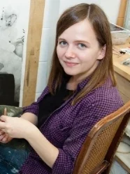 Agata in her studio