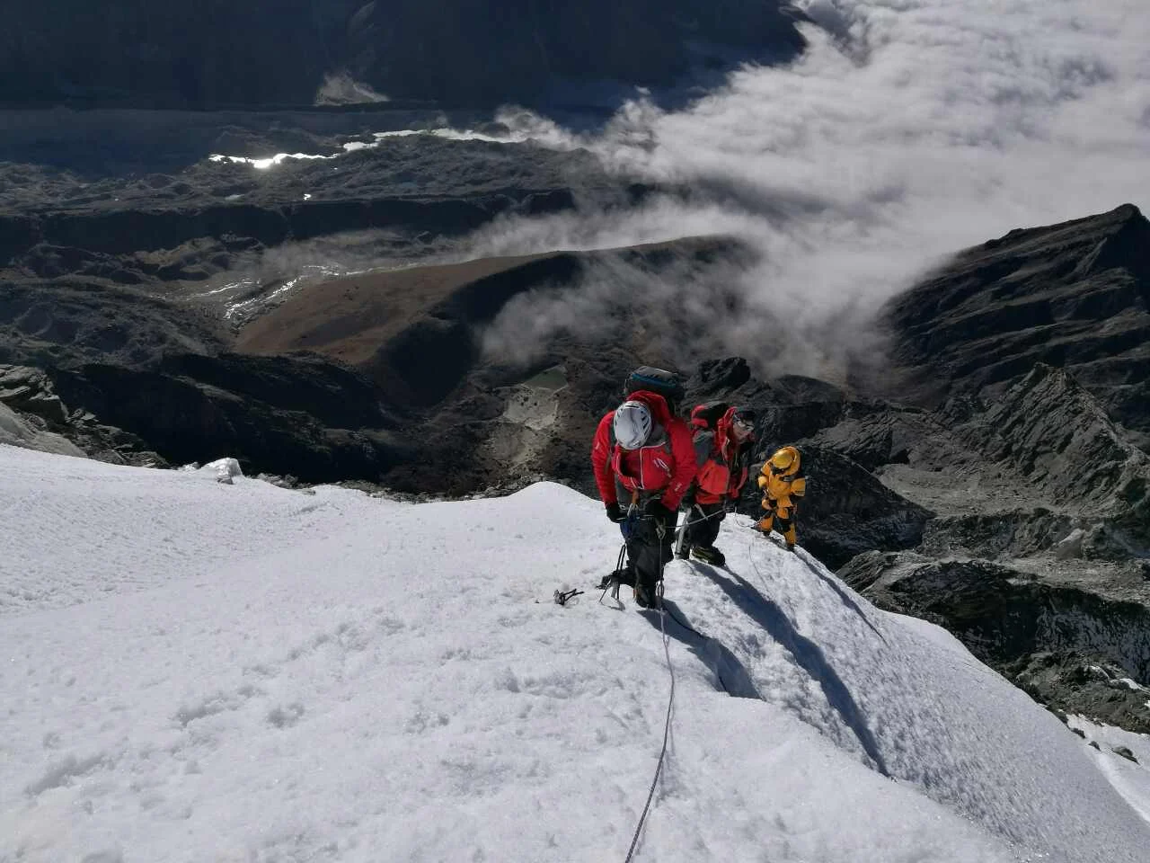 On the ridge of the Lobuche