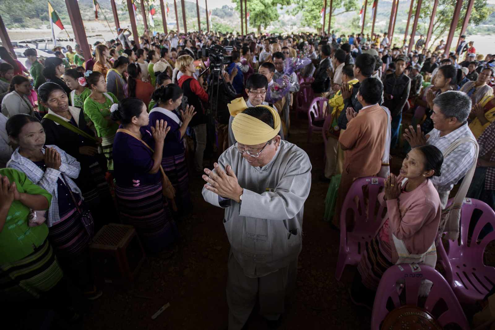 Chairman of the SNLD Khun Htun Oo attends a rally. Many politicians from a variety of parties say he could be the second most powerful person in the country after Aung San Suu Kyi once final results are annouced.