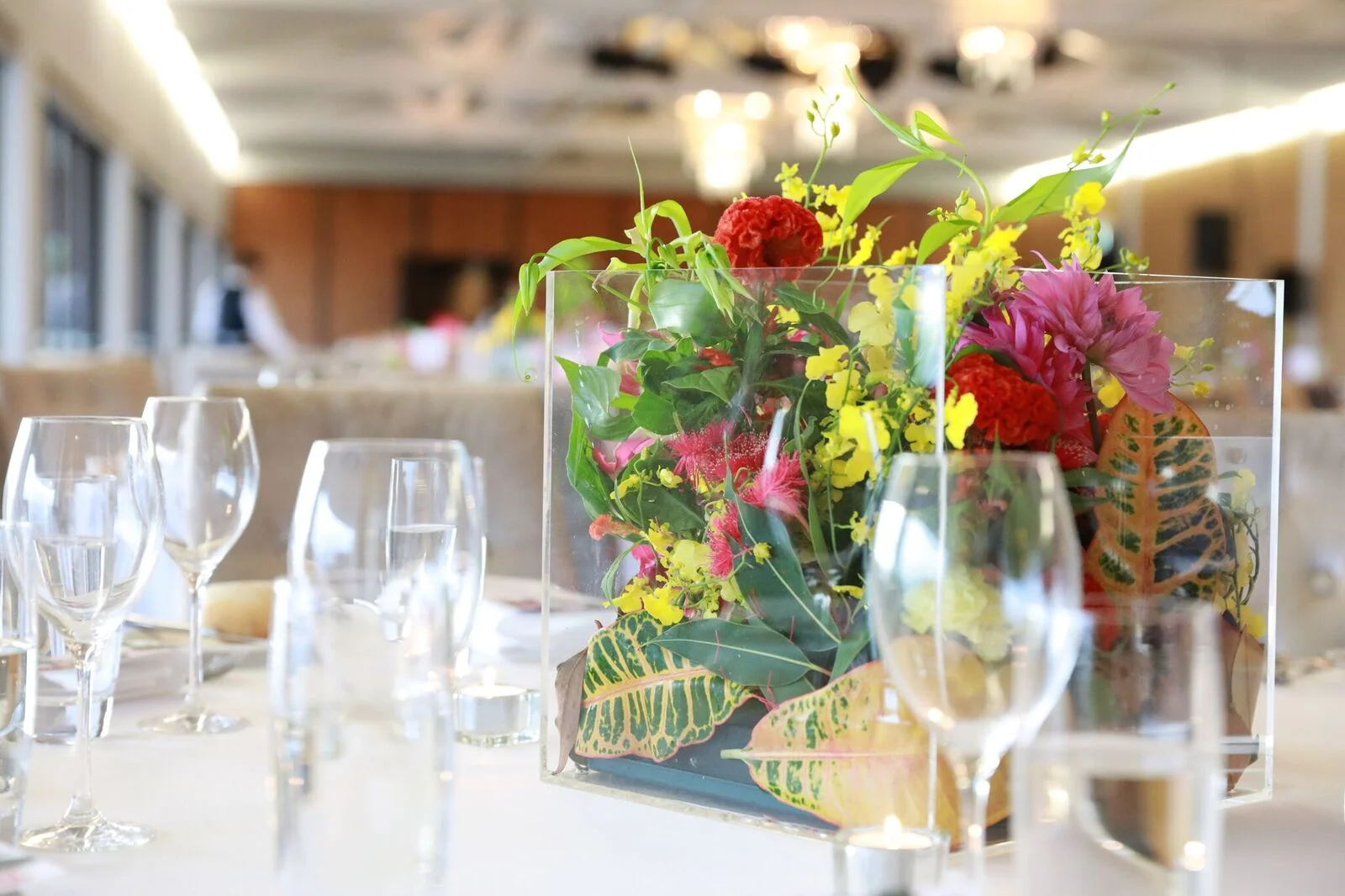 Corporate Gala Dinner & Awards Night. Produced by Kid You Not . Concept and styling by Rebecca Ellie Studio for KYN. Florals by The Sisters . Ice Sculptures by Mammoth Ice . Venue Sergeants Mess , Sydney. Photography Andy Baker .