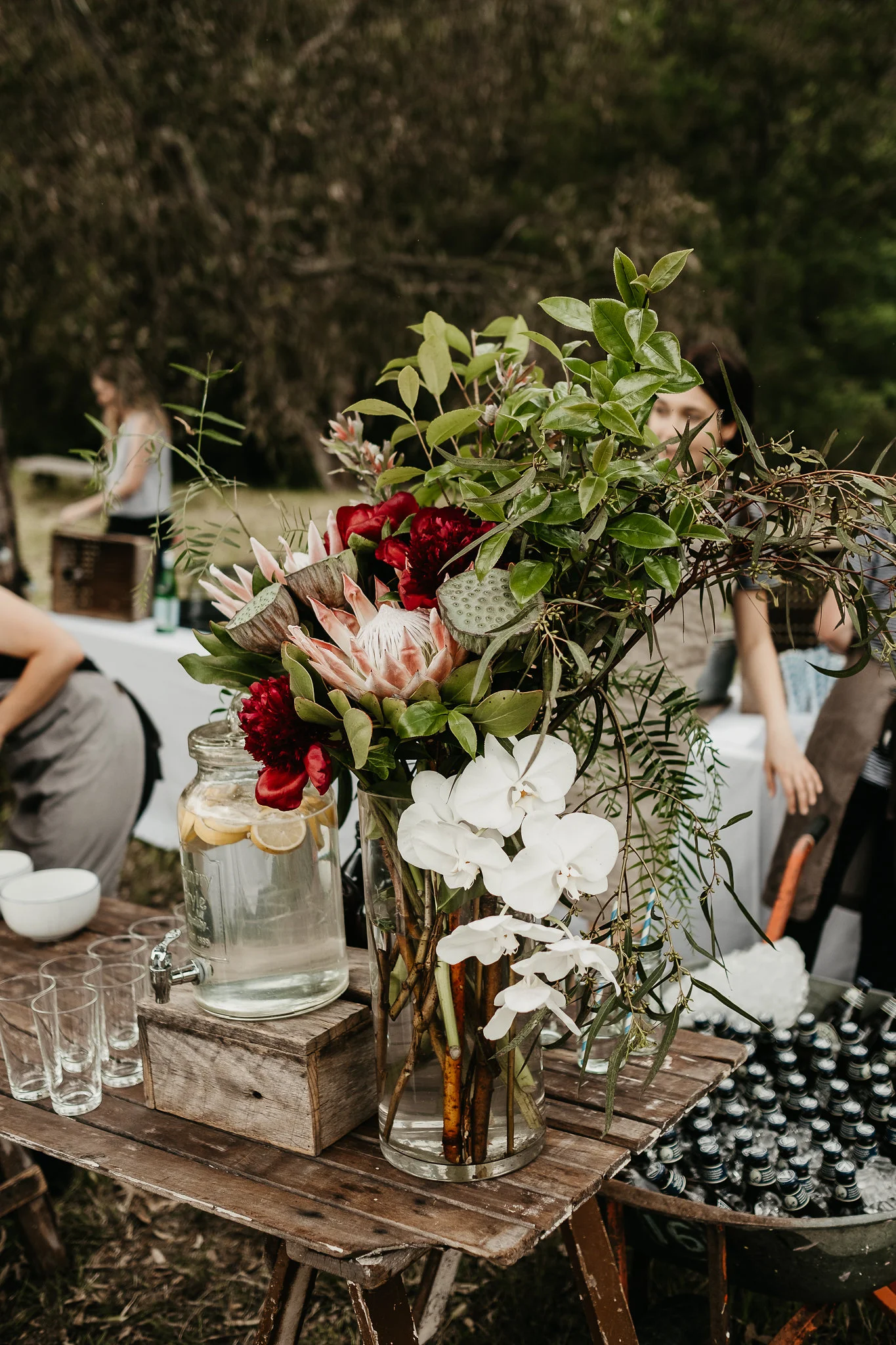 Sarah + Sam | Wedding styling & florals by Rebecca Ellie Studio . Ceremony venue Abbotsford Convent , Reception venue Collingwood Childrens Farm , Melbourne. Photography Daniel Milligan