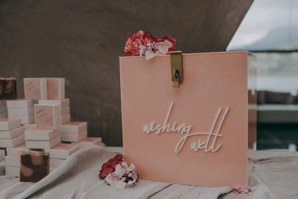 Elyse + Tim / Wedding Styling by Rebecca Ellie Studio / Florals by Mrs Florist / Photography Kristy Lee / Venue Pharos, Mona , Tasmania