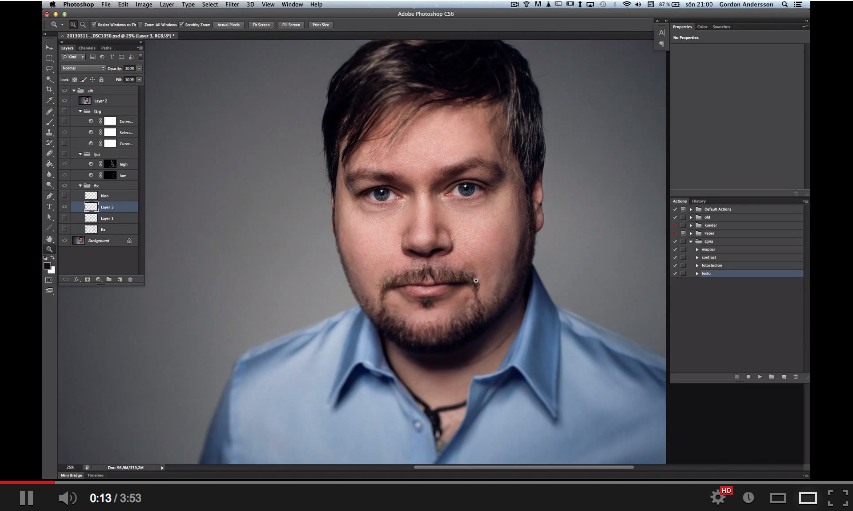 Ta bort hudblänk i Photoshop