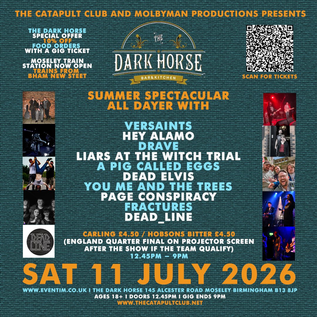Summer Spectacular All Dayer with Versaints / Hey Alamo / Drave / Liars at the Witch Trial / A Pig Called Eggs / Dead Elvis / You Me and the Trees / Page Conspiracy / Fractures / DEAD_LINE 