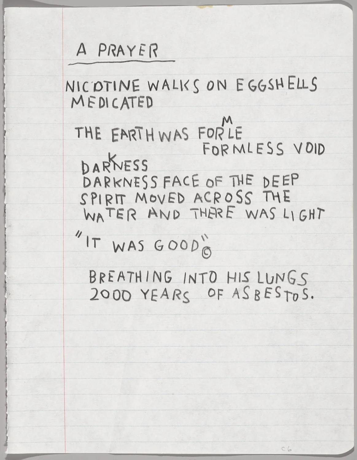 "...SPIRIT MOVED ACROSS THEWATER AND THERE WAS LIGHTIT WAS GOOD"