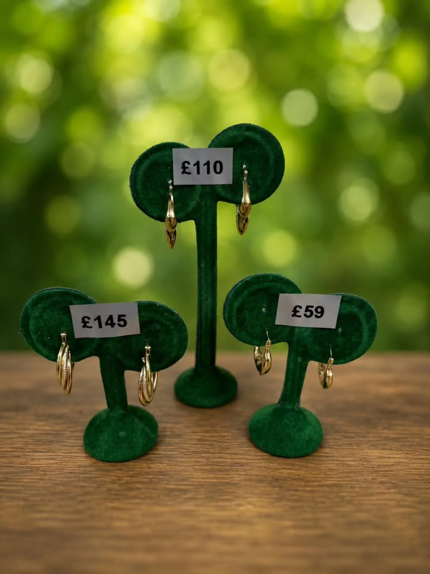 New gold stock 💛 

We have these cute 9ct earrings that have just landed instore ✨️ from left to right, we have these classy tri-coloured creoles , stunning clover shaped hoops and finally these adorable dolphin huggies, the perfect present for dolp