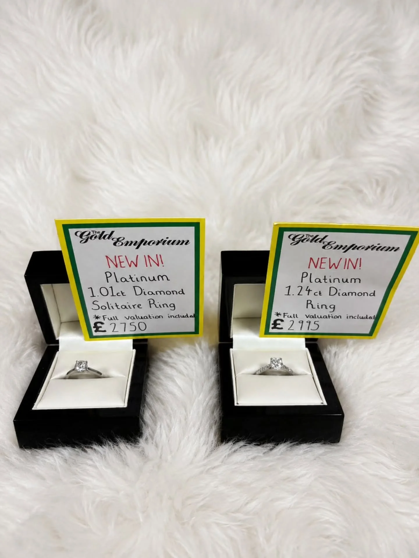 These platinum diamond rings are still available and in need of new homes! Are you thinking of popping the question?💍 Perhaps want and extravagant gift for yourself?🤭 These are PERFECT for these occasions. Both featuring over 1.00ct of diamond set 