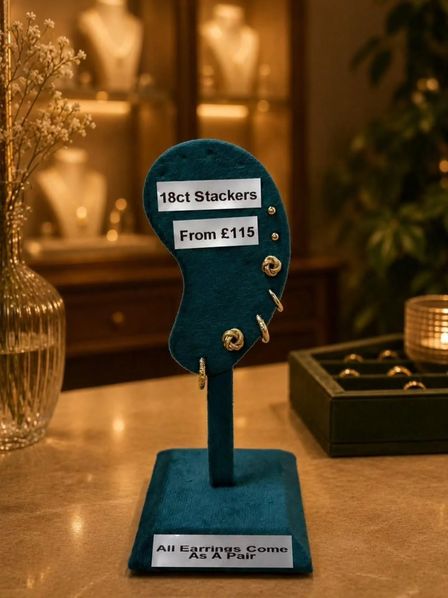 If you've seen our silver stickers, you will love these! We have LOADS of solid 18ct earrings that would create the dreamiest, most luxurious stack 😍 Starting from &pound;115, we think this is a good investment, jewellery that lasts a lifetime and s