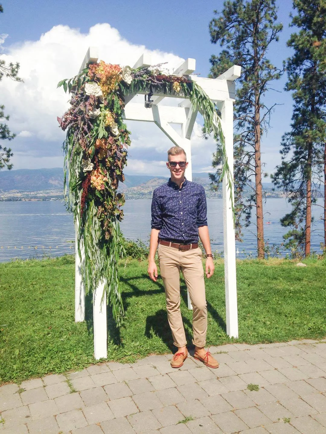 The arbor we built and added floral design for $20.00