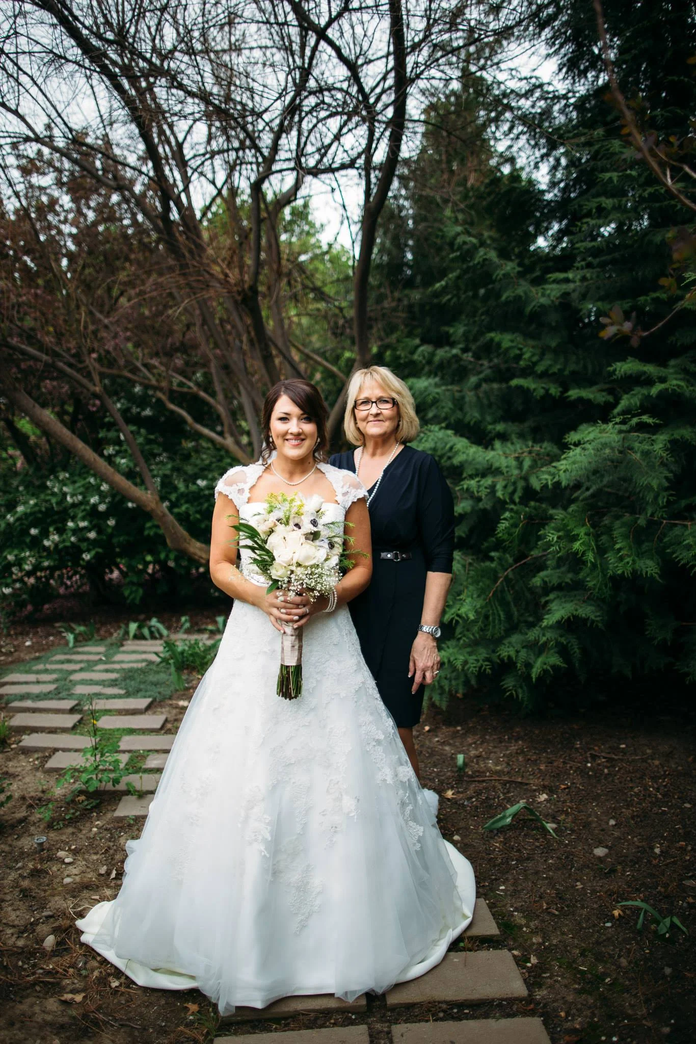 Jaimi with her mom at their wedding in Emmet, Idaho.