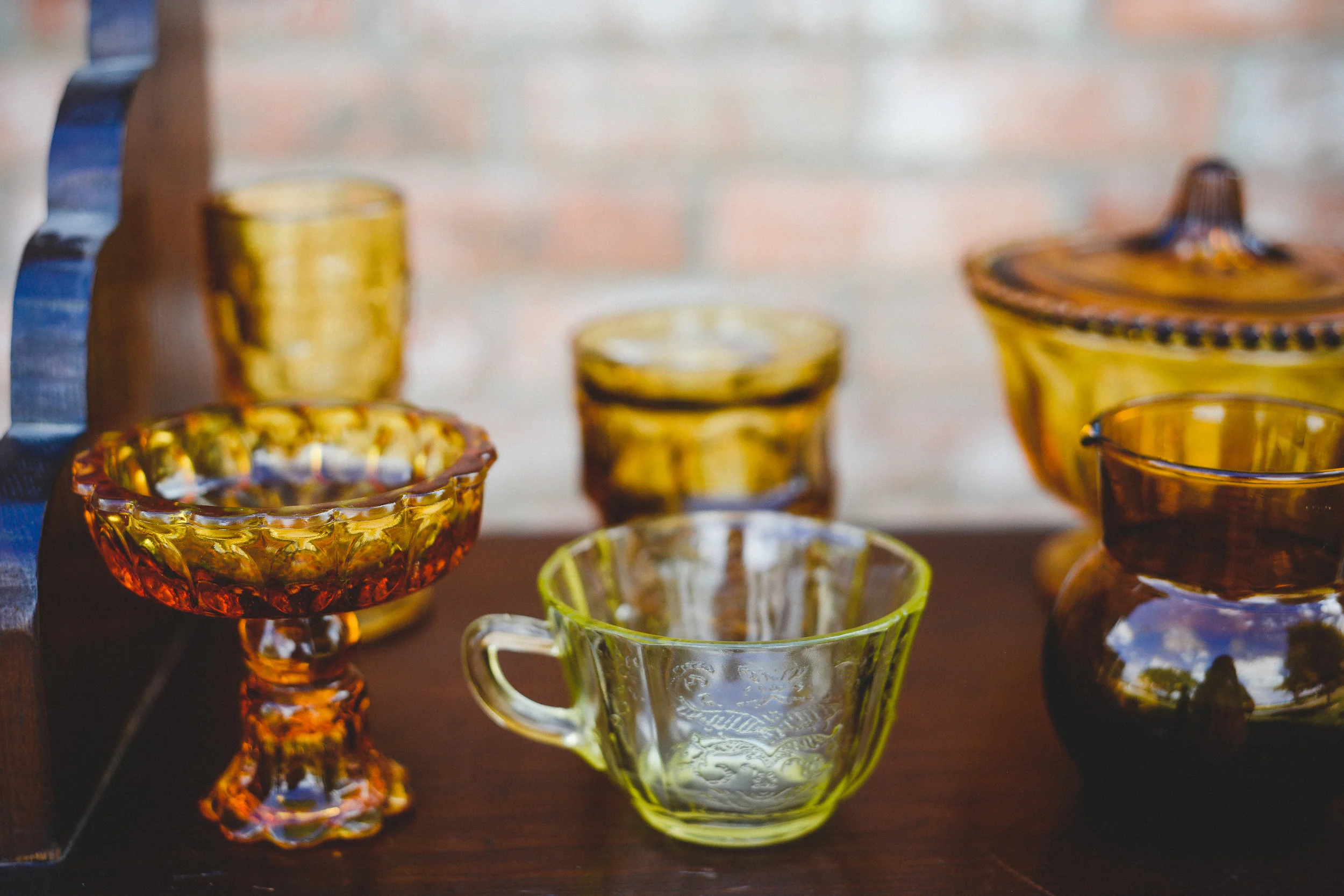 Assorted Amber Glass