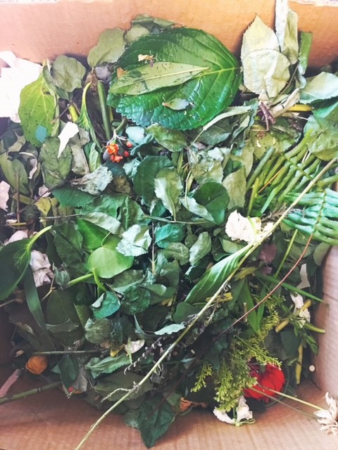 We compost as much as possible.