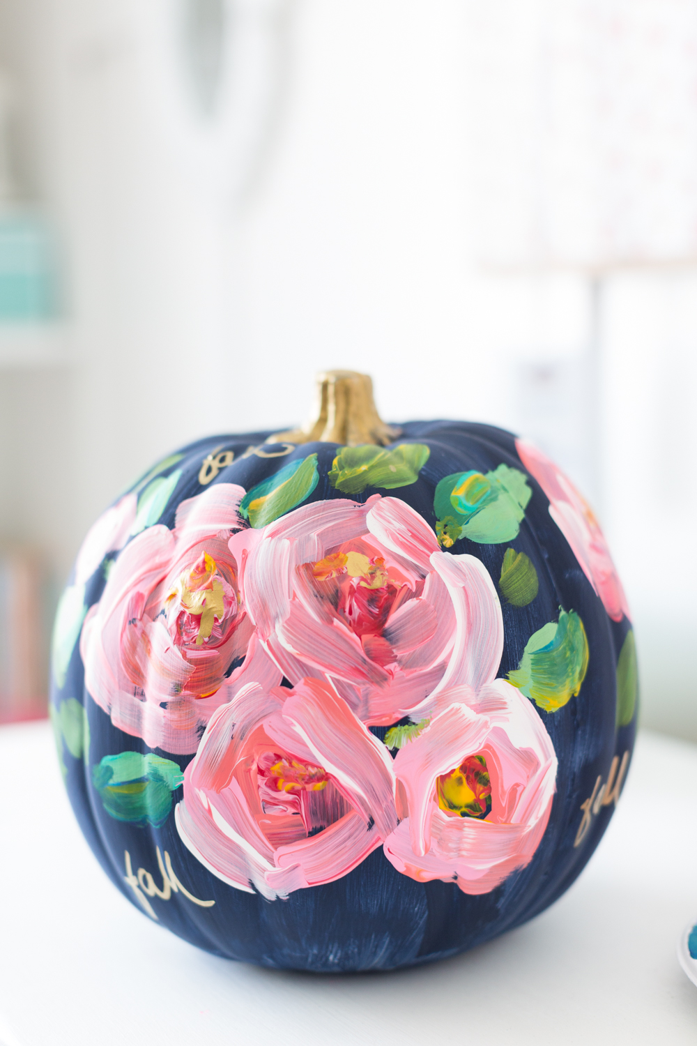  Turn your pumpkin into painted piece of art. Photo:  Craft Berry Bush  