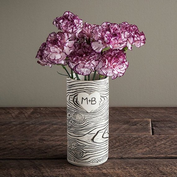  How cute is this  porcelain vase ?! Personalize it with your and your valentine’s initials and it would be perfect! 