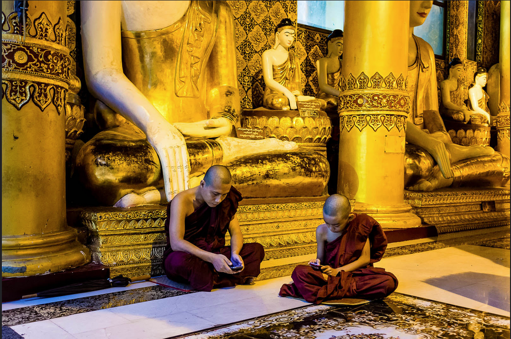 Texting Monks